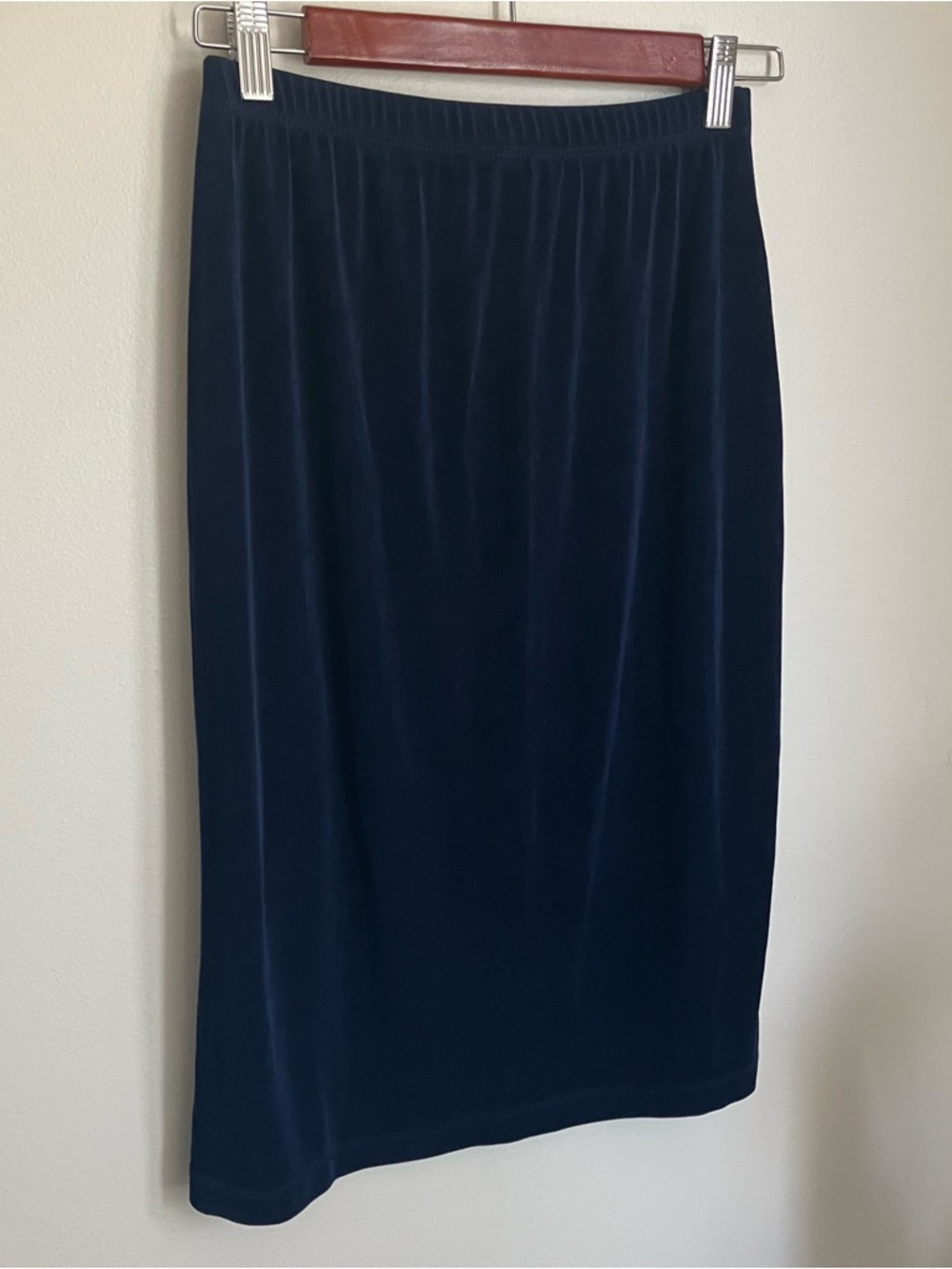 Vintage Navy Slip Skirt with Sheen